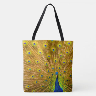 Peacock, Silver Falls, Kauai,  Hawaiian Beach Bag