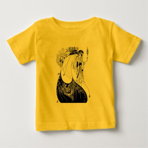 Peacock Skirt Beardsley Art Nouveau Baby T_Shirt