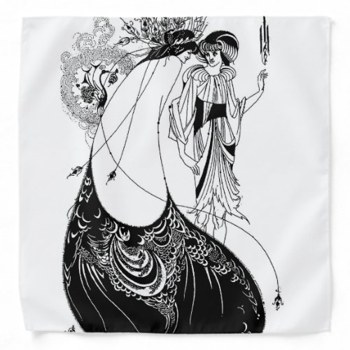 Peacock Skirt Beardsley Art Nouveau Bandana