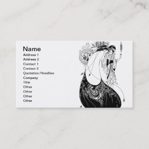 Peacock Skirt Beardsley Art Nouveau Business Card