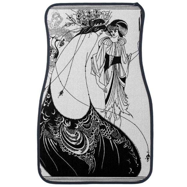 Peacock Skirt Beardsley Art Nouveau Car Mat (Front)
