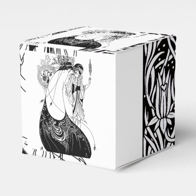 Peacock Skirt Beardsley Art Nouveau Favor Boxes (Front Side)