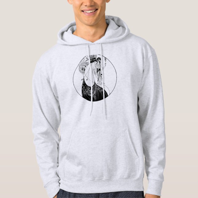 Peacock Skirt Beardsley Art Nouveau Hoodie (Front)
