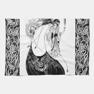 Peacock Skirt Beardsley Art Nouveau Kitchen Towel