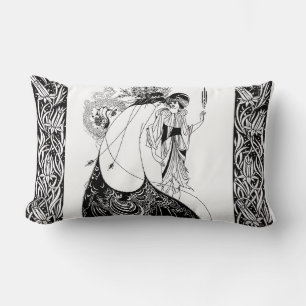 Peacock Skirt Beardsley Art Nouveau Lumbar Pillow