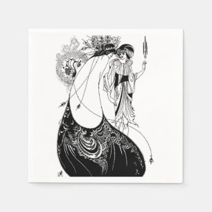 Peacock Skirt Beardsley Art Nouveau Paper Napkins