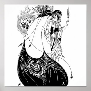 Peacock Skirt Beardsley Art Nouveau Poster