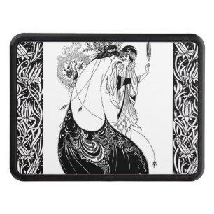 Peacock Skirt Beardsley Art Nouveau Tow Hitch Cover