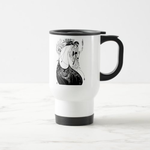 Peacock Skirt Beardsley Art Nouveau Travel Mug