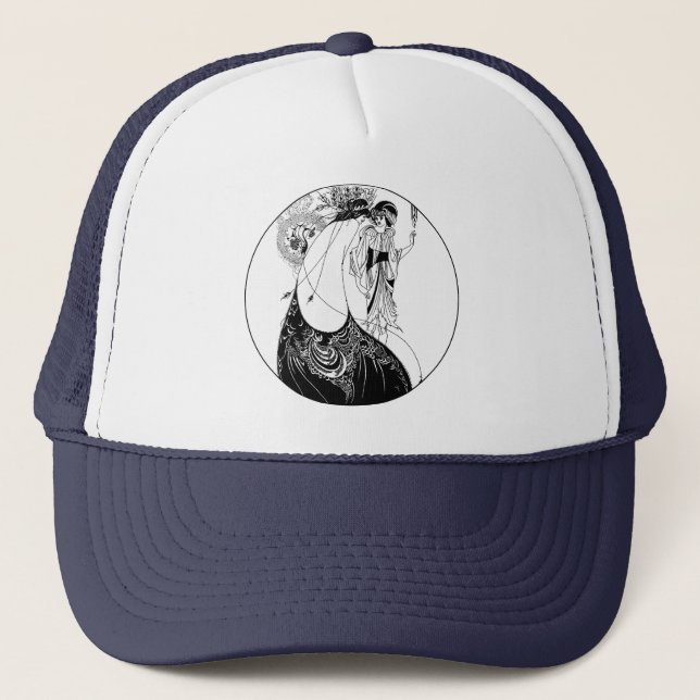 Peacock Skirt Beardsley Art Nouveau Trucker Hat (Front)