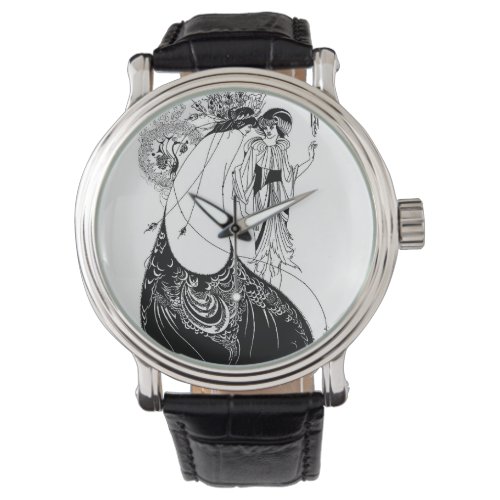 Peacock Skirt Beardsley Art Nouveau Watch