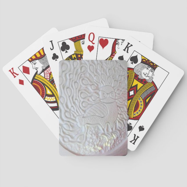 Peacock Snow Sculpture, Hotel de Glace, Quebec Poker Cards (Back)