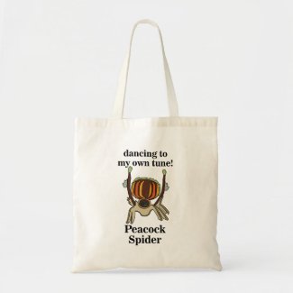 Peacock Spider Funny Tote Bag