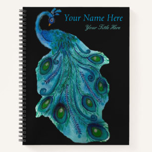 Peacock Spiral Sketchbook Notebook