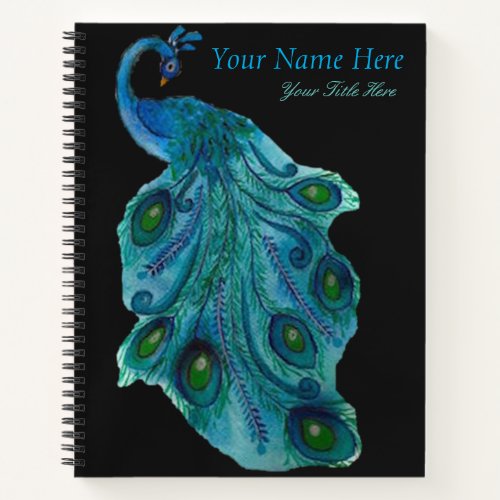 Peacock Spiral Sketchbook Notebook
