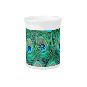 Peacock Splendor Drink Pitcher
