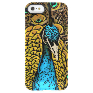 Peacock Splendor Illustration Permafrost iPhone SE/5/5s Case