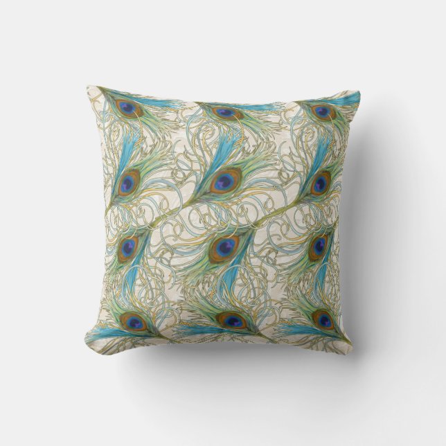 Peacock - SRF Throw Pillow (Front)