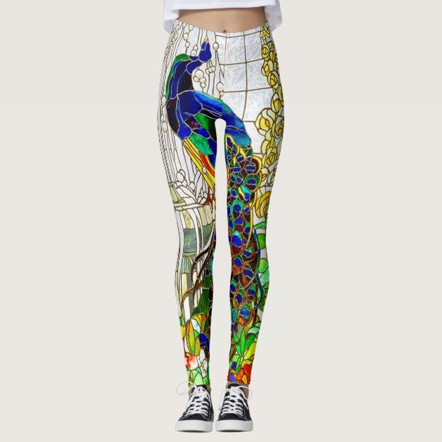 peacock yoga pants