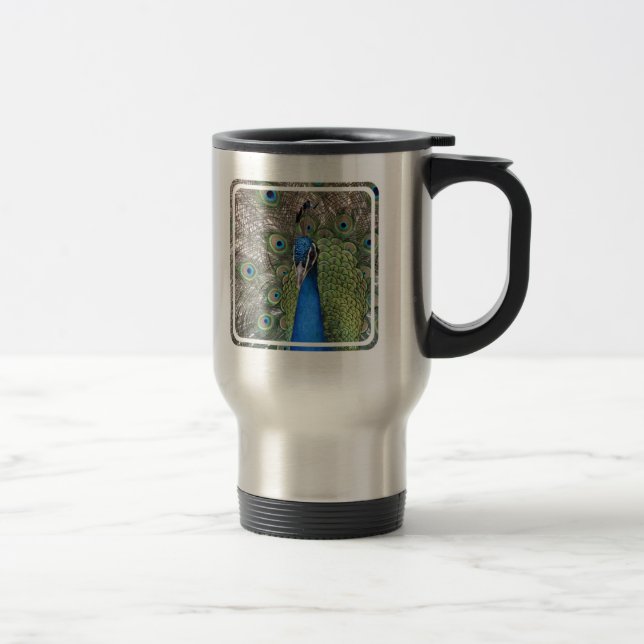 Peacock Stainless Travel Mug (Right)
