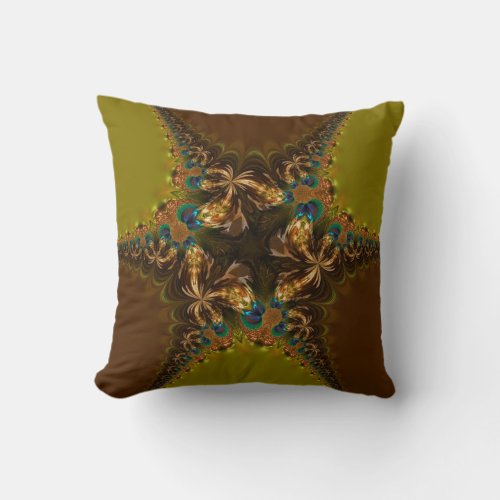 Peacock Star Fractal Lace Big Cushion Pillow