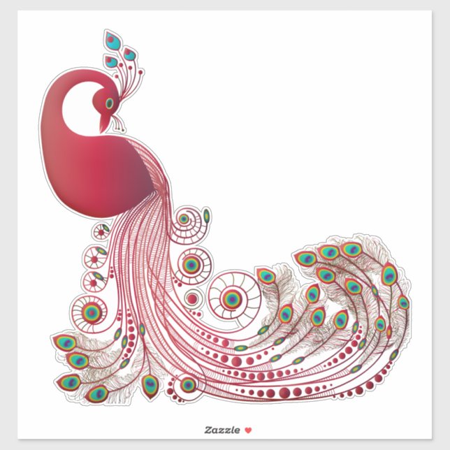 Peacock Sticker (Sheet)