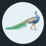 Peacock Stickers<br><div class="desc">Peacock Stickers bring a burst of color, elegance, and personality to your packaging, party favors, or personal stationery. Featuring the striking beauty of a peacock—whether in full feathered glory or with minimalist linework—these stickers add a regal, eye-catching touch to any surface. With rich blues, greens, and golds, they evoke themes...</div>