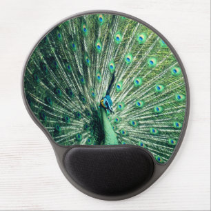Peacock Strut Gel Mouse Pad