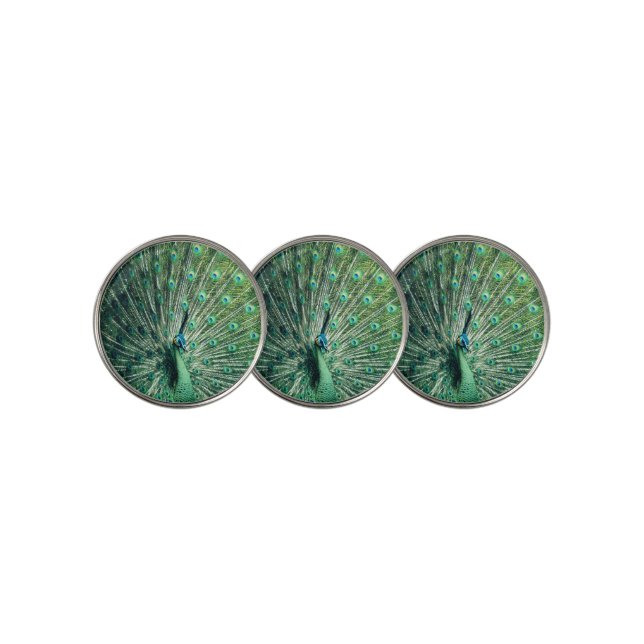 Peacock Strut  Golf Ball Marker (3 Up)