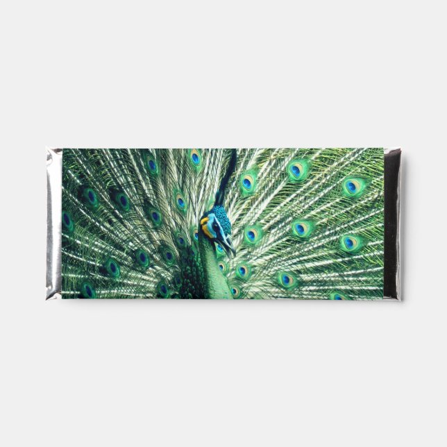 Peacock Strut  Hershey Bar Favors (Front)