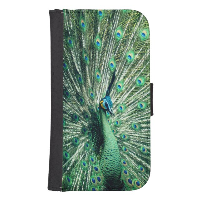 Peacock Strut  Samsung Galaxy Wallet Case (Front)