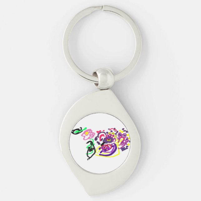 Peacock style  keychain (Front)