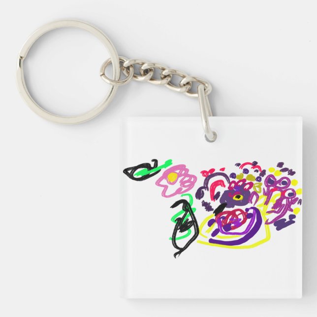 Peacock style  keychain (Front)