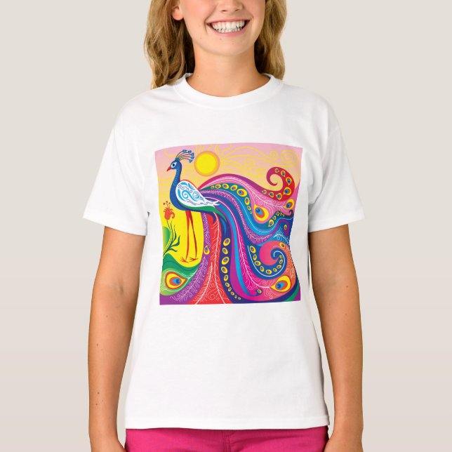 Peacock Sunrise T-Shirt (Front)