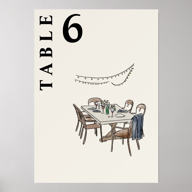 peacock table number sign  holder (Front)