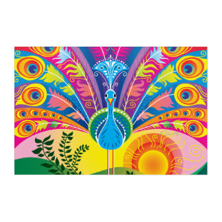 Peacock Tail Acrylic Print