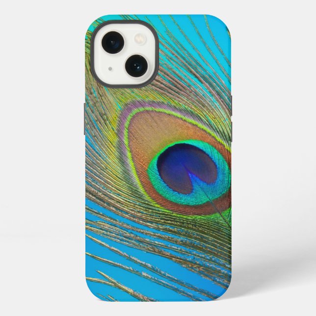 Peacock Tail Feather Iphone Case (Back)