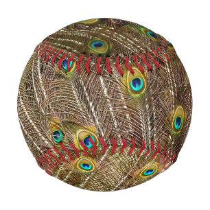 Peacock Tail Feathers Baseball