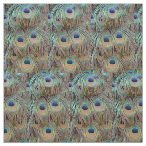Peacock Tail Feathers Fabric