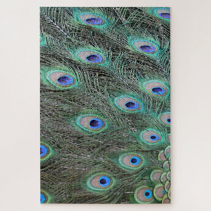 Peacock tail feathers jigsaw puzzle