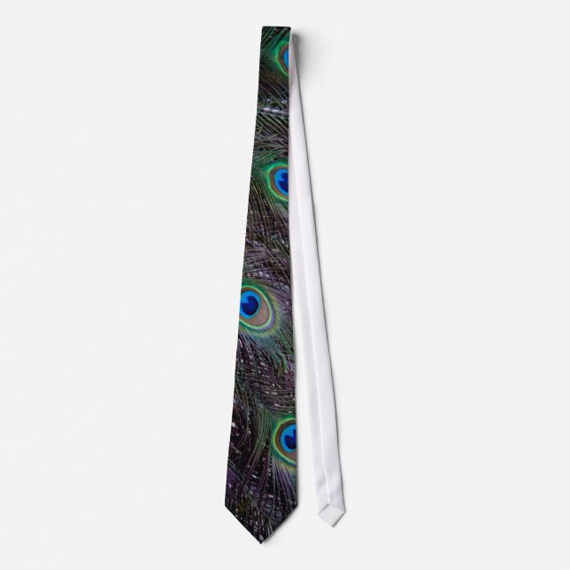 Peacock tail neck tie (Front)