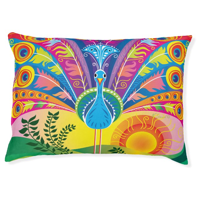 Peacock Tail Pet Bed (Front)