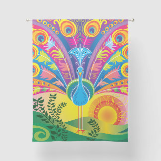 Peacock Tail Radiance Sheer Curtains