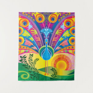 Peacock Tail Tapestry
