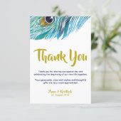 PEACOCK THANK YOU CARD (Standing Front)