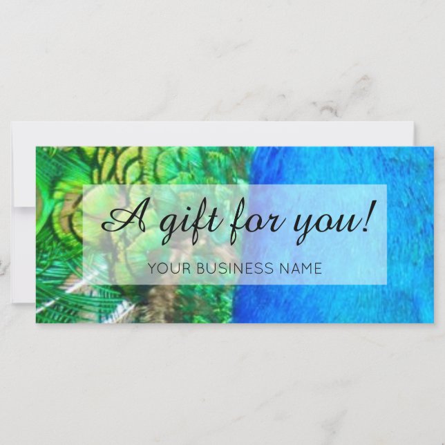 Peacock theme business promotional (Front)