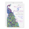Peacock Theme Wedding Invitation Invite Blue