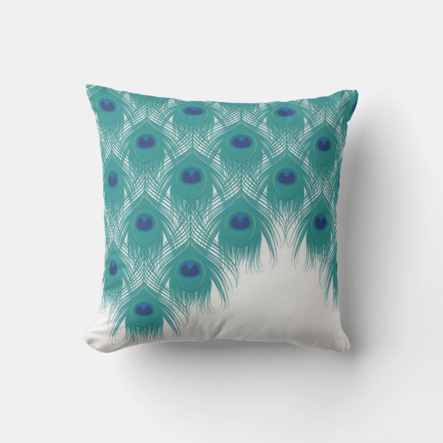 Peacock Throw Pillow (Front)