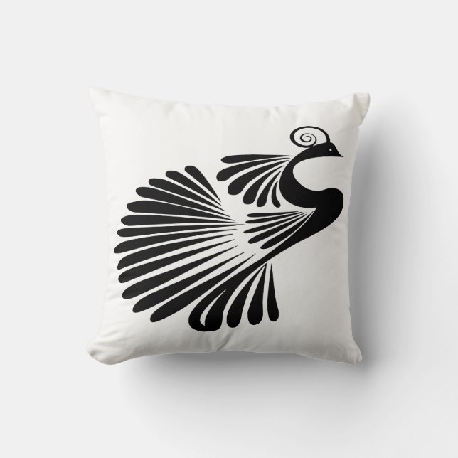 Peacock Throw Pillow (Front)