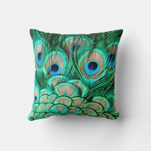 Peacock Throw Pillow Zazzle